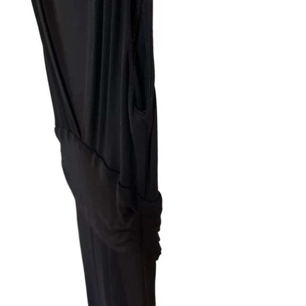 Diane von Furstenberg Black Sleeveless V Neck Dress Glam‎ Minimalist 2